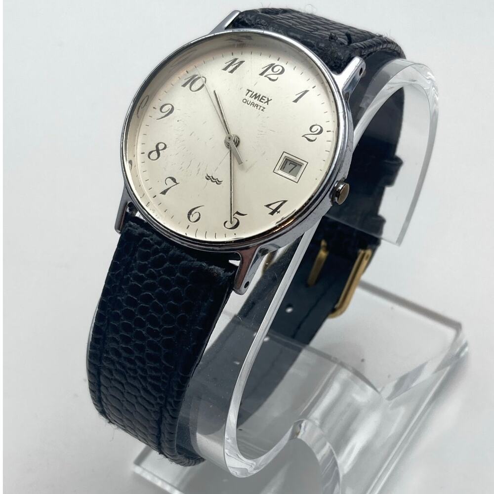 VTG Timex LA Cell Mens Watch 32mm - Fresh Battery - WR Adjustable Leather Strap